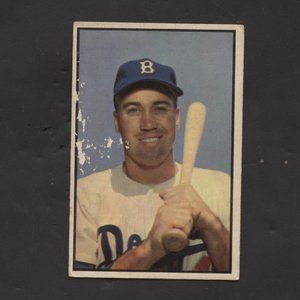 1953 BOWMAN COLOR BASEBALL CARD DUKE SNIDER BROOKLYN DODGERS